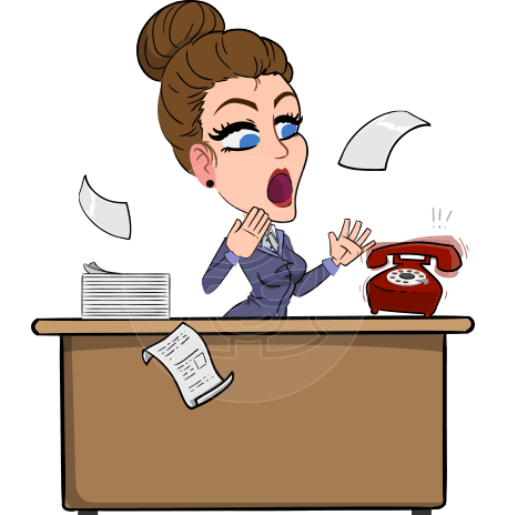 Simple Style cartoon of a Corporate Girl