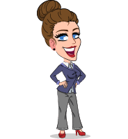 Simple Style cartoon of a Corporate Girl
