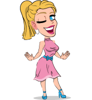 Simple Style Cartoon of a Blonde Girl