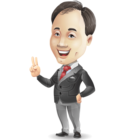Asian Businessman Cartoon Vector Character