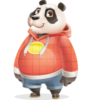 Cool Panda Cartoon Vector Character