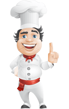 Chubby Chef Cartoon Vector Character AKA Rosmarinio Fluffy