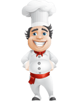 Chubby Chef Cartoon Vector Character AKA Rosmarinio Fluffy
