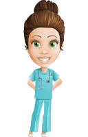 Pretty Nurse Cartoon Vector Character AKA Ashley the Amiable Nurse