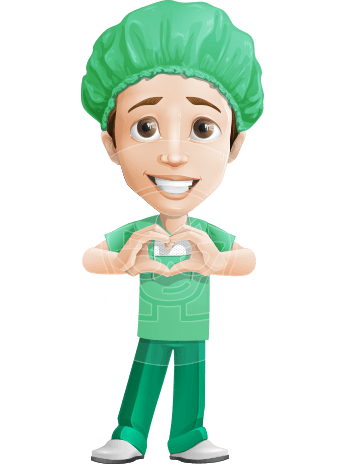 Surgeon Cartoon Vector Character AKA Dr. Henry Scalpel