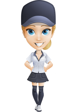 Pretty Delivery Girl Cartoon Vector Character AKA Cammy Delivers