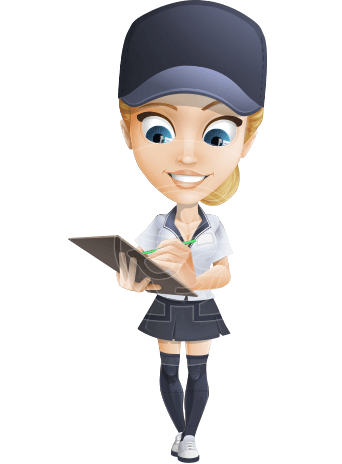 Pretty Delivery Girl Cartoon Vector Character AKA Cammy Delivers