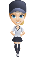Pretty Delivery Girl Cartoon Vector Character AKA Cammy Delivers
