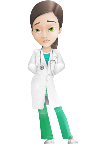 Cute Female Nurse Vector Cartoon Character AKA Julia