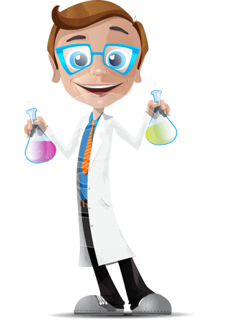 Mad Scientist Guy Cartoon Vector Character AKA Doctor Dorkster