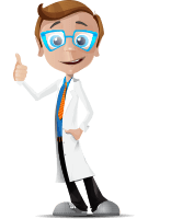 Mad Scientist Guy Cartoon Vector Character AKA Doctor Dorkster