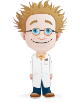 Simple Professor Cartoon Vector Character AKA Professor Smartenstein