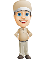 Parcel Delivery Person Cartoon Vector Character AKA Hyuk Dependable
