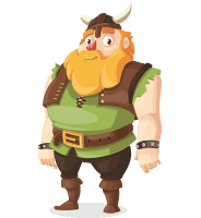 Funny Viking Cartoon Vector Character AKA Earl Sigrunn