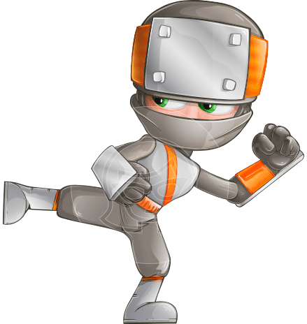 Japanese Ninja Cartoon Vector Character AKA Takeshi