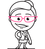 Black and White Office Woman Cartoon Vector Character AKA Drew