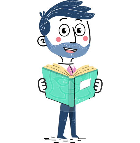 Flat Hand Drawn Man Cartoon Vector Character AKA Jonathan