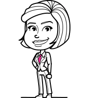 Cute Black and White Woman Cartoon Vector Character AKA Debora