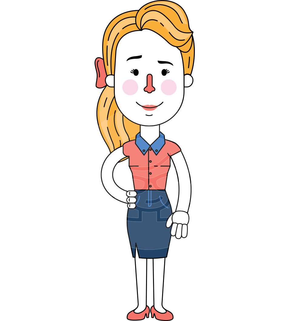 Geometry Blonde Girl Vector Character Design AKA Caitlyn