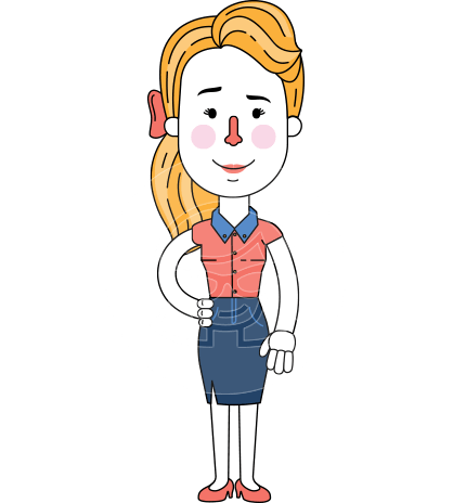 Geometry Blonde Girl Vector Character Design AKA Caitlyn