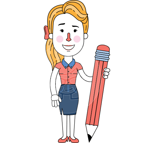 Geometry Blonde Girl Vector Character Design AKA Caitlyn