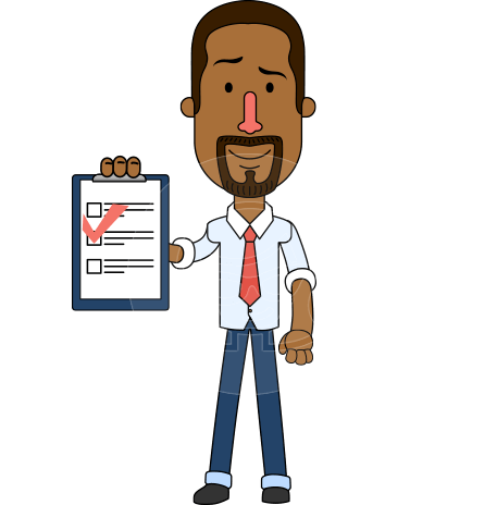 Geometry African American Man Vector Character Design AKA Zachary