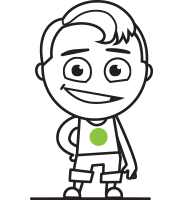 Black and White Boy Cartoon Vector Character AKA Reggie