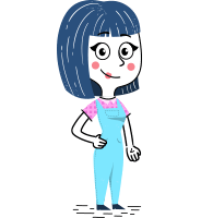 Hand Drawn Illustration of Vector Female Character AKA Greta