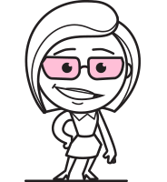 Flat Linear Business Woman Cartoon Vector Character AKA Val