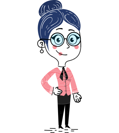 Hand Drawn Illustration of Flat Businesswoman Character AKA Carla