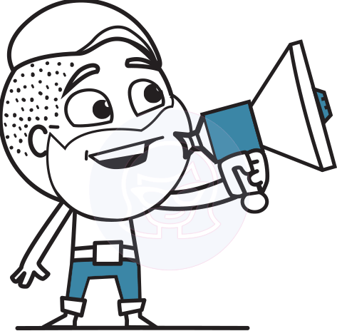 Black and White Hipster Cartoon Vector Character AKA Cade