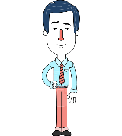 Flat Linear Employee Vector Character Design AKA Steve the Office Guy