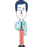 Flat Linear Employee Vector Character Design AKA Steve the Office Guy