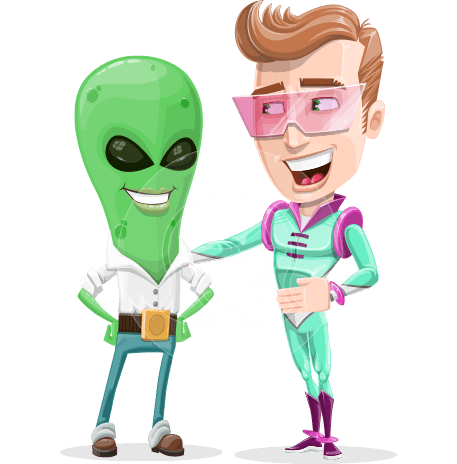 Man from the Future Cartoon Vector Character AKA Brice