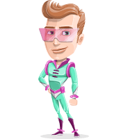 Man from the Future Cartoon Vector Character AKA Brice