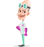 Crazy Scientist Inventor Cartoon Vector Character AKA Professor Mad