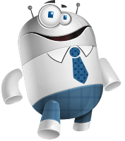 Business Robot Cartoon Character Set