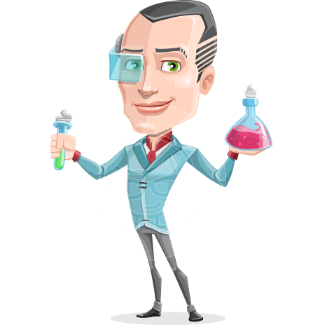 Innovative Technology Man Cartoon Vector Character AKA Shane