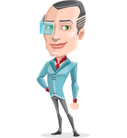 Innovative Technology Man Cartoon Vector Character | GraphicMama
