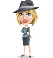 Blonde Bank Robber Girl Cartoon Vector Character AKA Maria