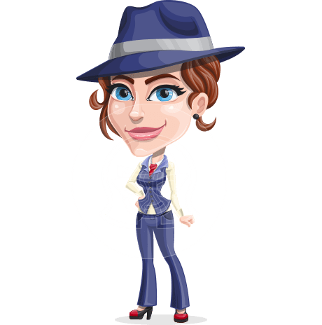 Gangster Woman Cartoon Vector Character AKA Lucia