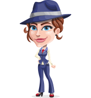 Gangster Woman Cartoon Vector Character AKA Lucia