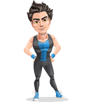 Handsome Fitness Man Cartoon Vector Character AKA Mitch
