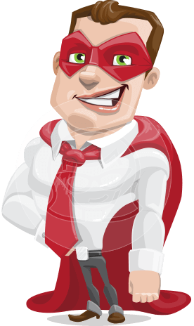 Business Hero Cartoon Vector Character AKA Corporate Steel