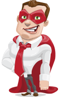 Business Hero Cartoon Vector Character AKA Corporate Steel
