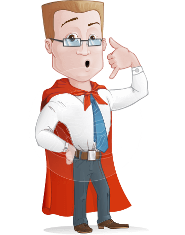 Businessman with Superhero Cape Cartoon Vector Character