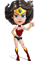 Cute Cartoon Girl Superhero Vector Character AKA Lady Ricochette