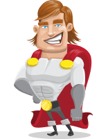 Handsome Superhero Cartoon Vector Character AKA Captain Millennia