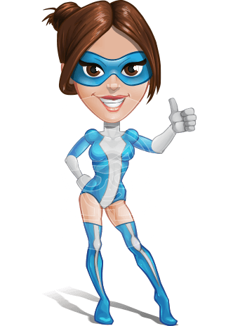 Super Woman Cartoon Vector Hero Character AKA Lily Bulletspeed