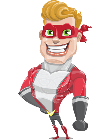 superhero vector cartoon character - Mister Magnetic